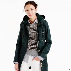 J.Crew Dark Forest Green Downtown Field Jacket XXS